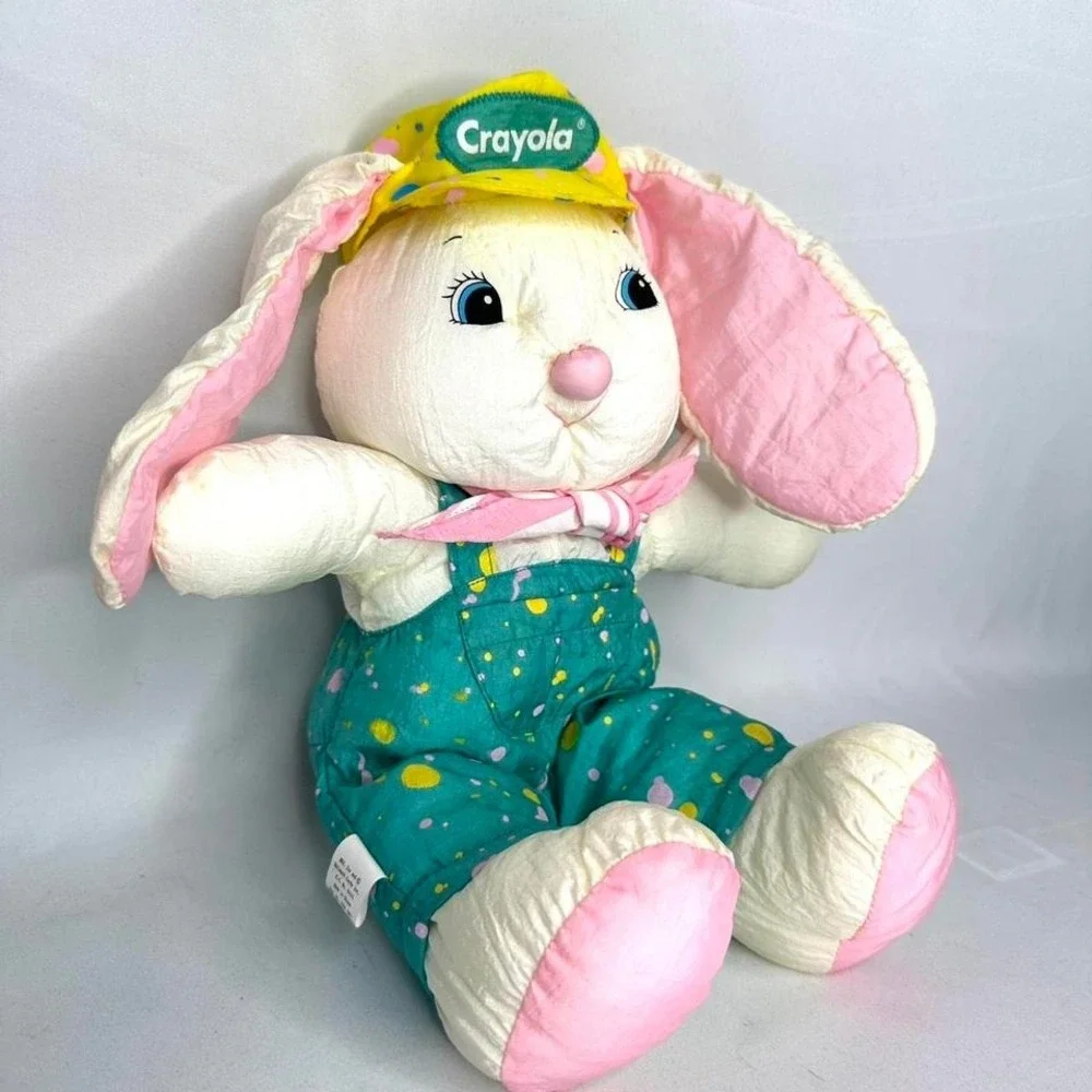 Vintage 1980s Hallmark Crayola Cuddle Bunny Plush |Easter Bunny Plush | Crayola‎